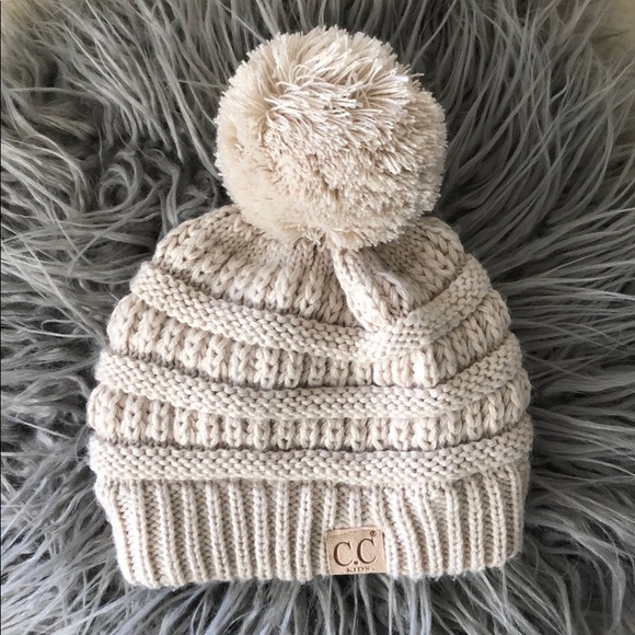 C.C Kids Other - Kids C.C Beanie 💗 hat beige color